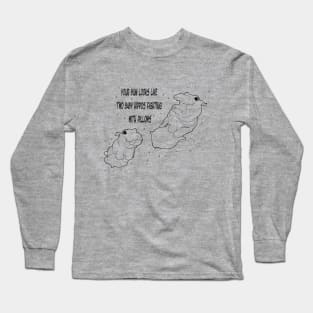 Baby Hippos n Pillows Long Sleeve T-Shirt